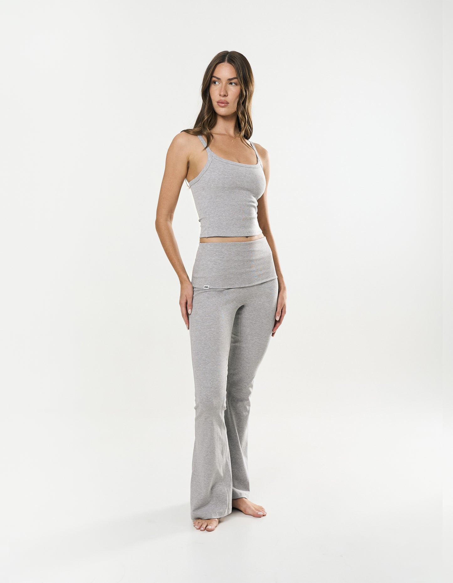 Cotton Comfort Singlet - Grey Marle