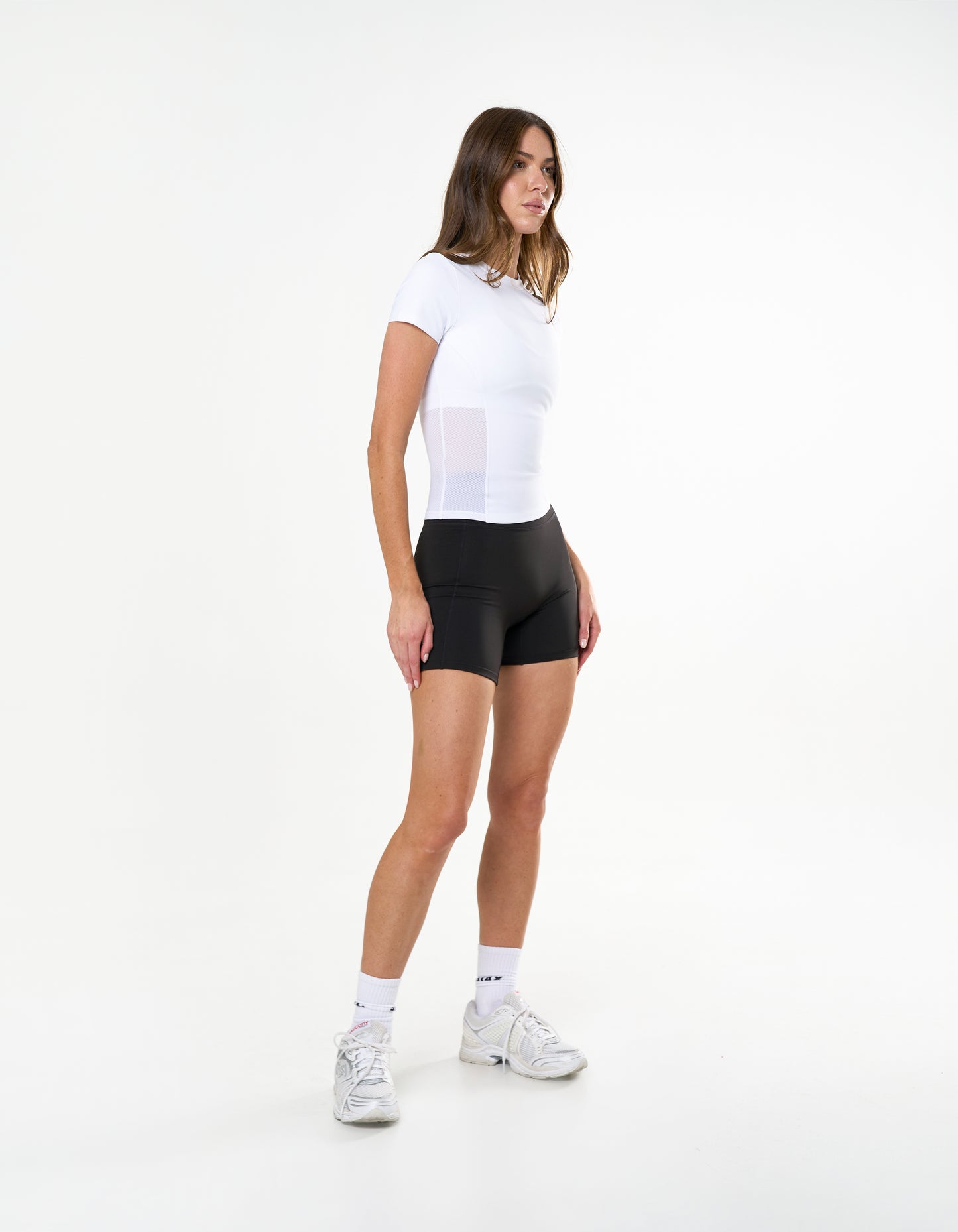 Fitted Mesh Tee Astryx - White