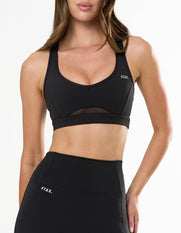 Mesh Sports Crop Astryx - Carbon