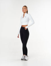 Long Sleeve Zip Crop NANDEX™ - White