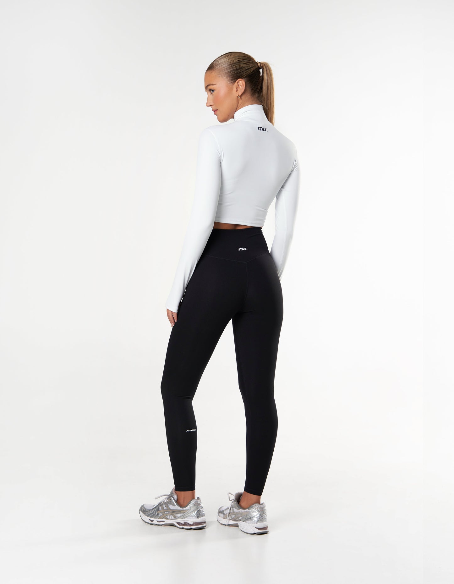 Long Sleeve Zip Crop NANDEX™ - White