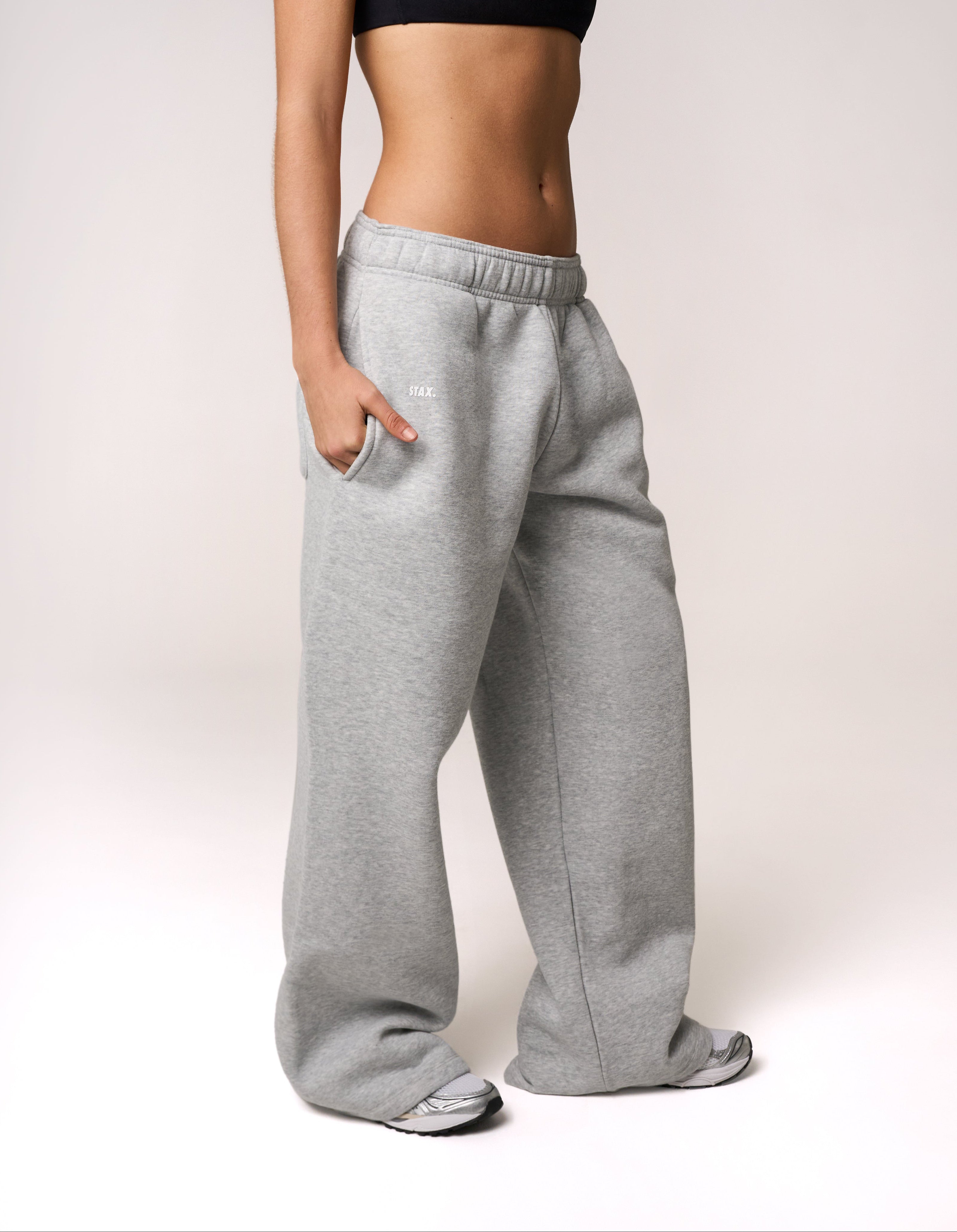 Wide Leg Joggers Solfleece® - Grey Marle