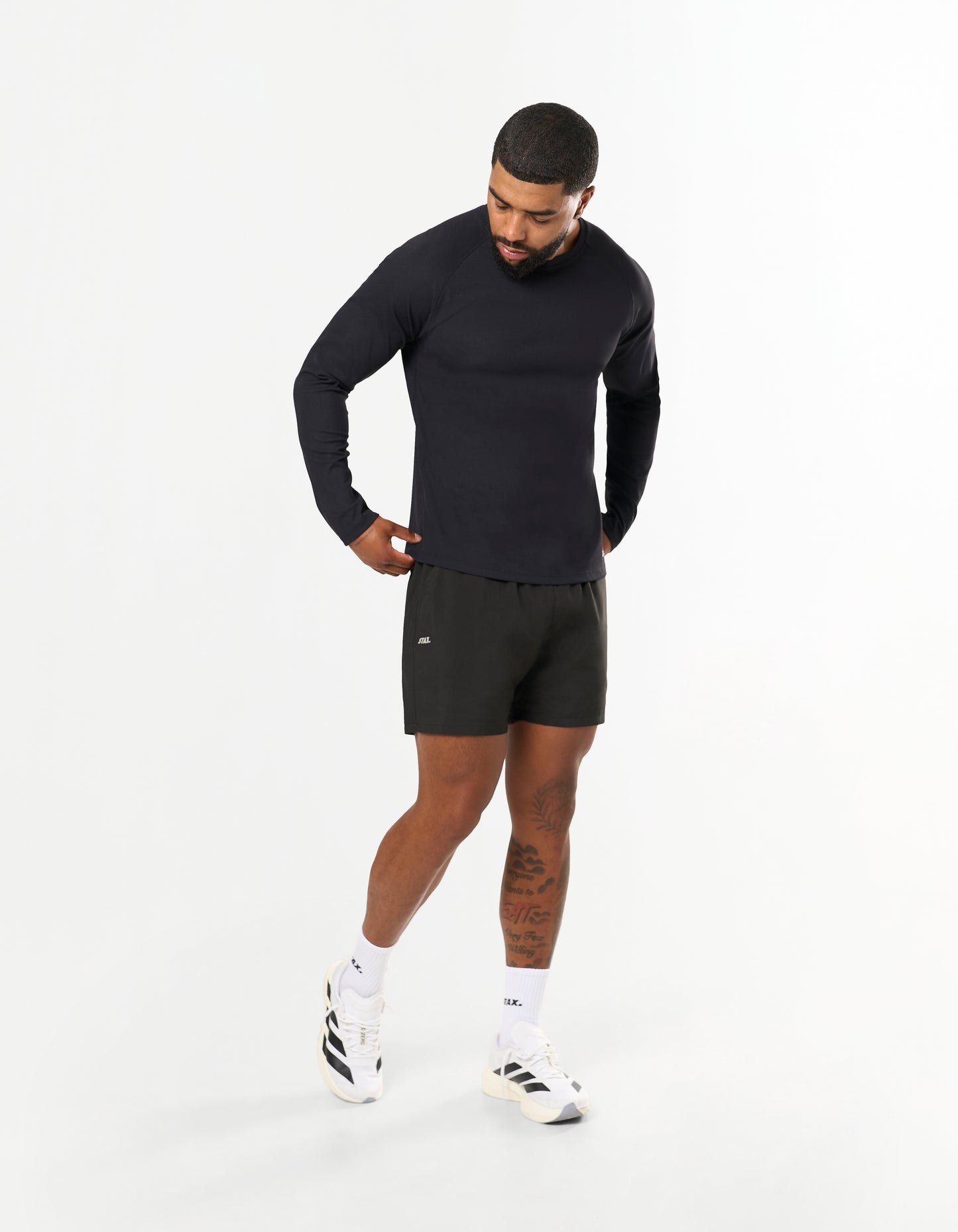 Conqr Waffle Long Sleeve - Black