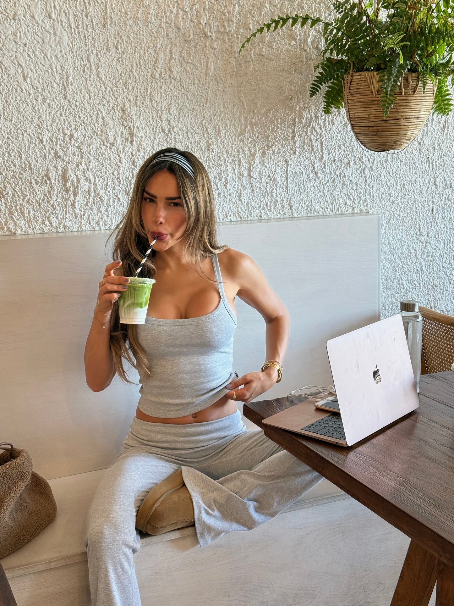 Cotton Comfort Singlet - Grey Marle