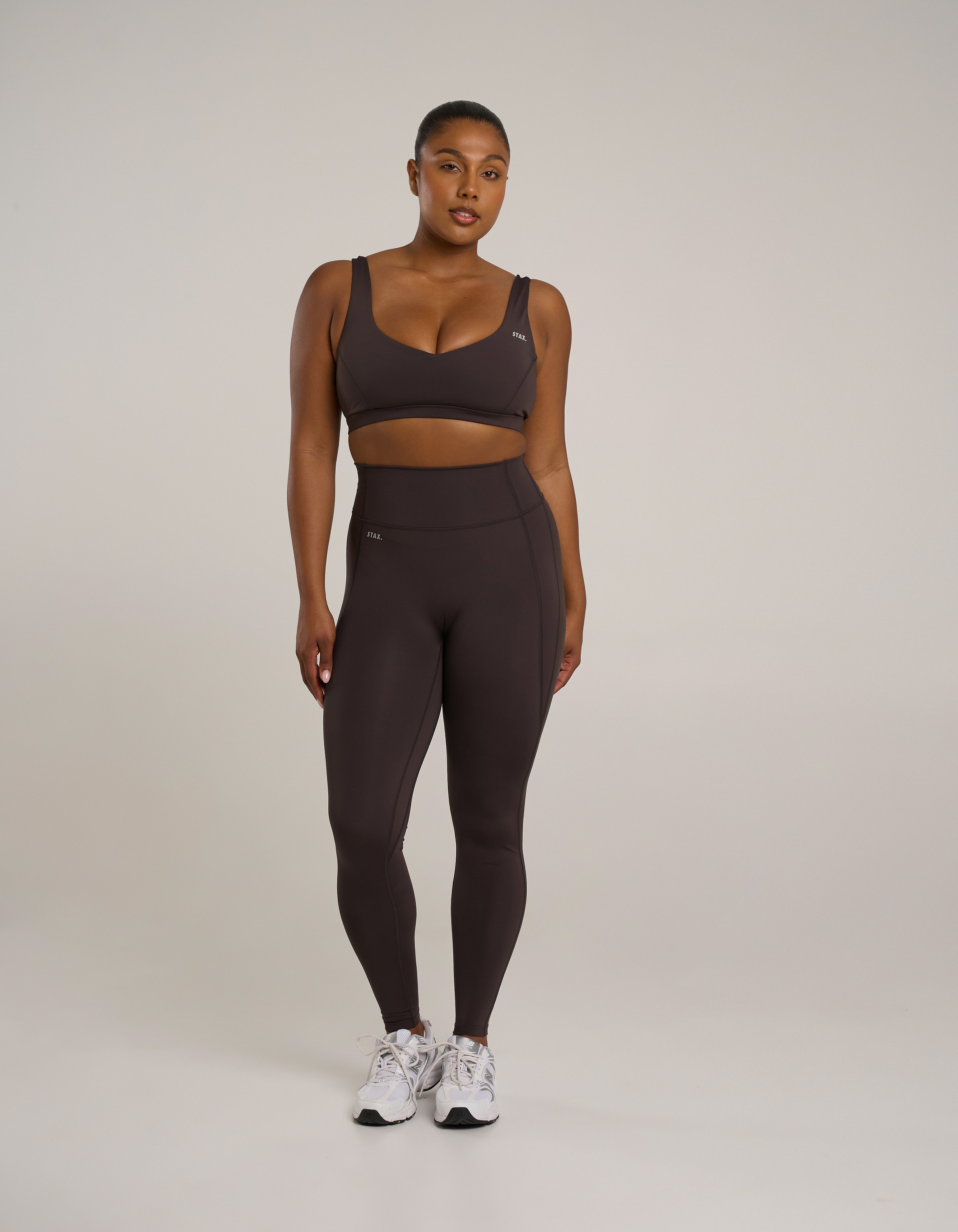 Pocket Full Length Tights Astryx - Truffle