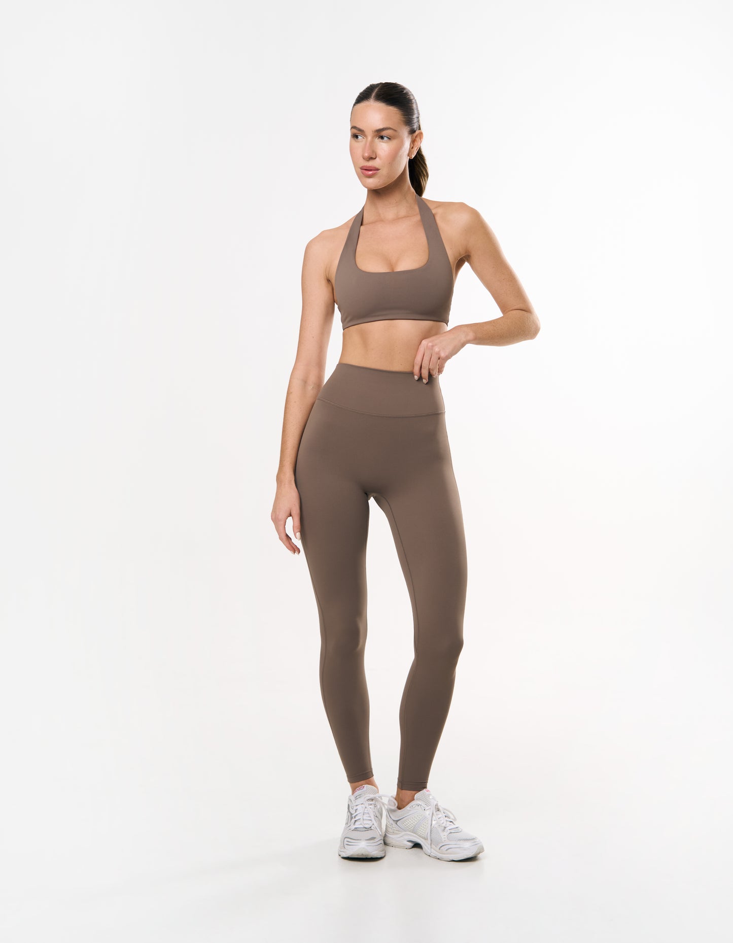 Square Neck Halter Crop Airlyte - Stone