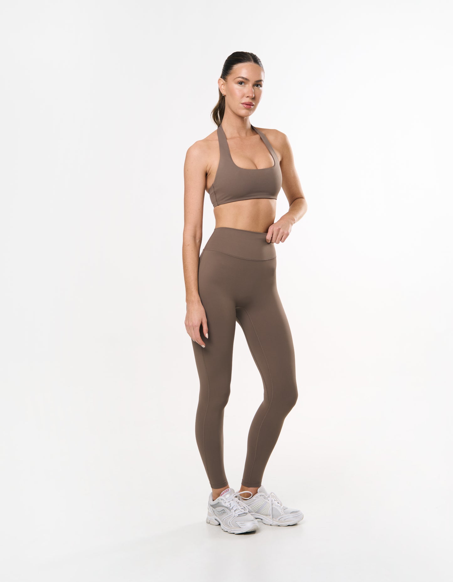 Square Neck Halter Crop Airlyte - Stone