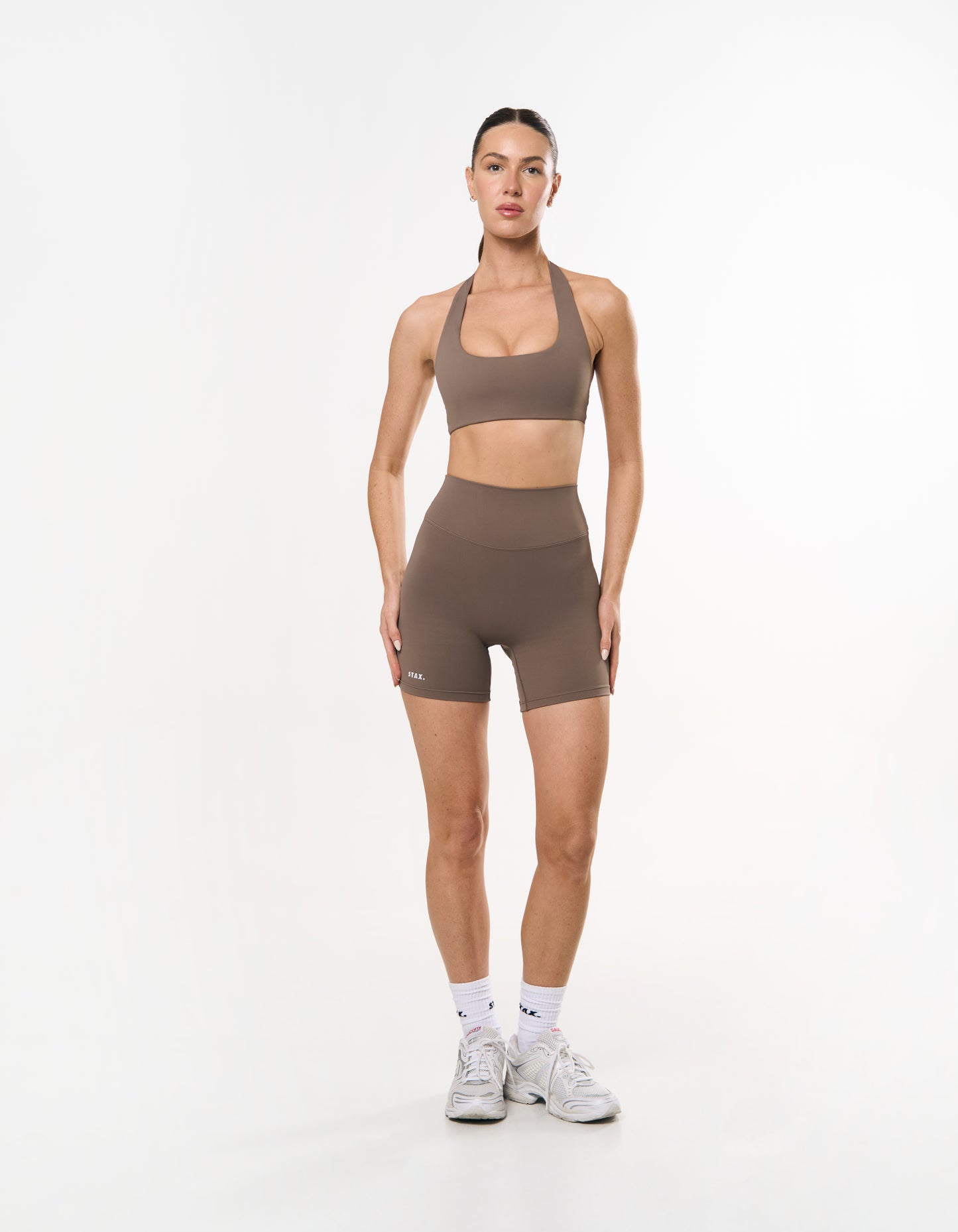 Square Neck Halter Crop Airlyte - Stone
