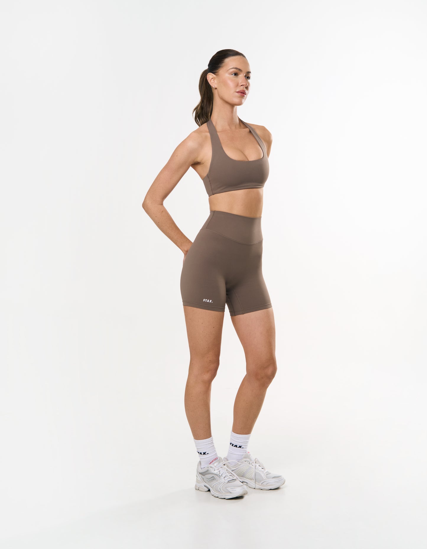 Square Neck Halter Crop Airlyte - Stone