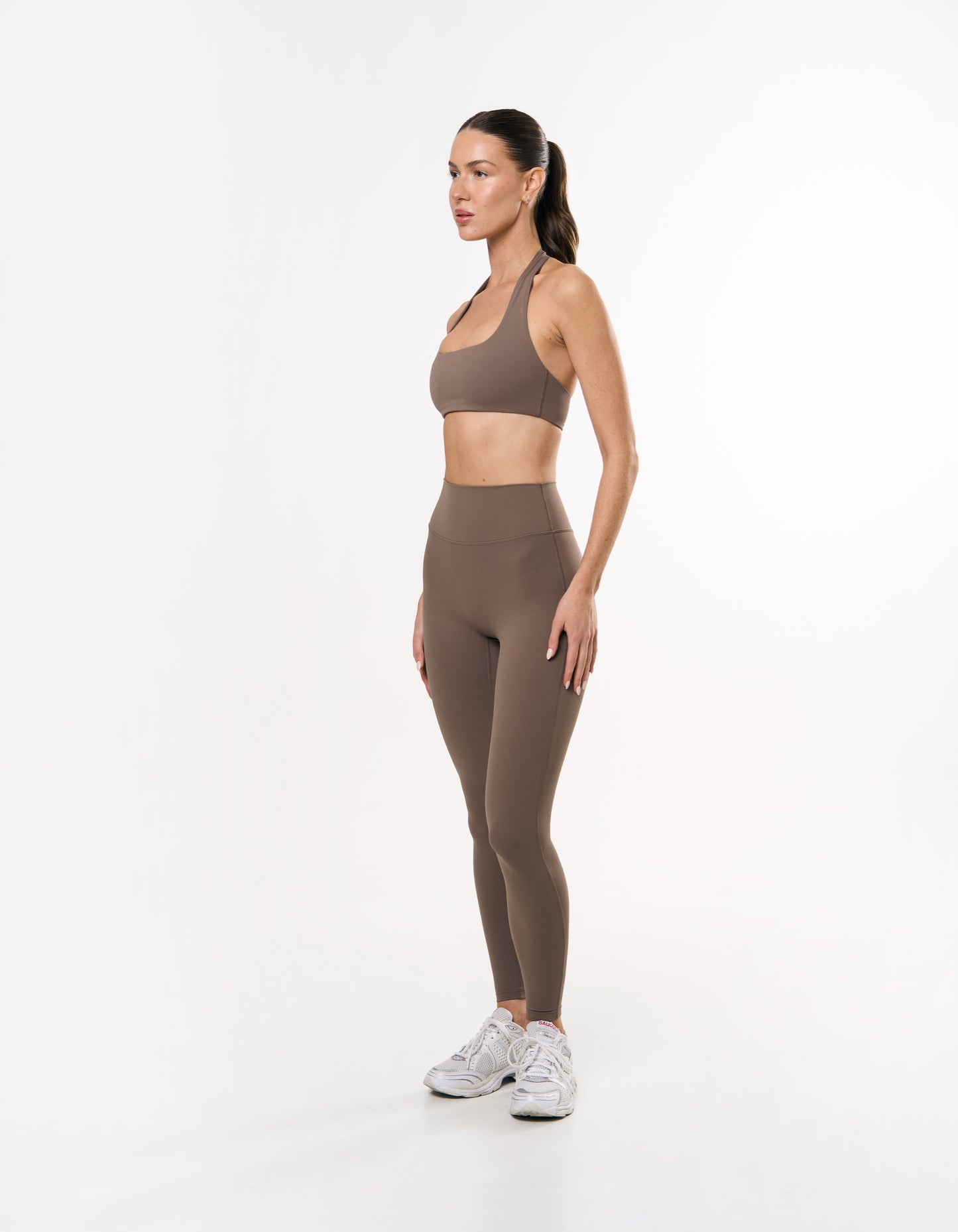 Square Neck Halter Crop Airlyte - Stone