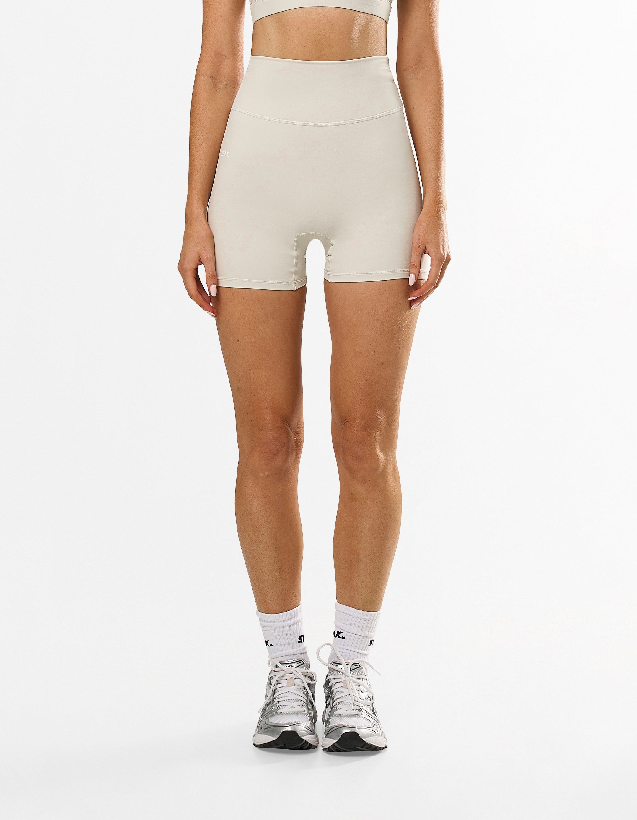 STAX. NFS Midi Bike Shorts NANDEX™ in Oat - NANDEX™ Material - Activewear for walks, yoga & everyday wear 