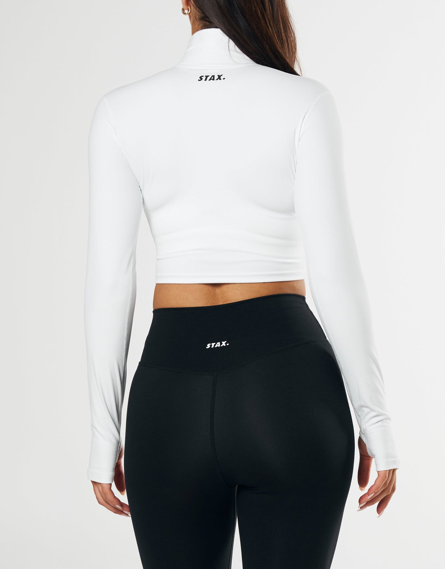 Long Sleeve Zip Crop NANDEX™ - White