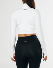 Long Sleeve Zip Crop NANDEX™ - White