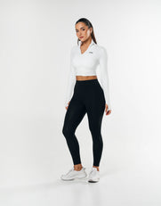 Long Sleeve Zip Crop NANDEX™ - White