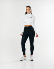 Long Sleeve Zip Crop NANDEX™ - White