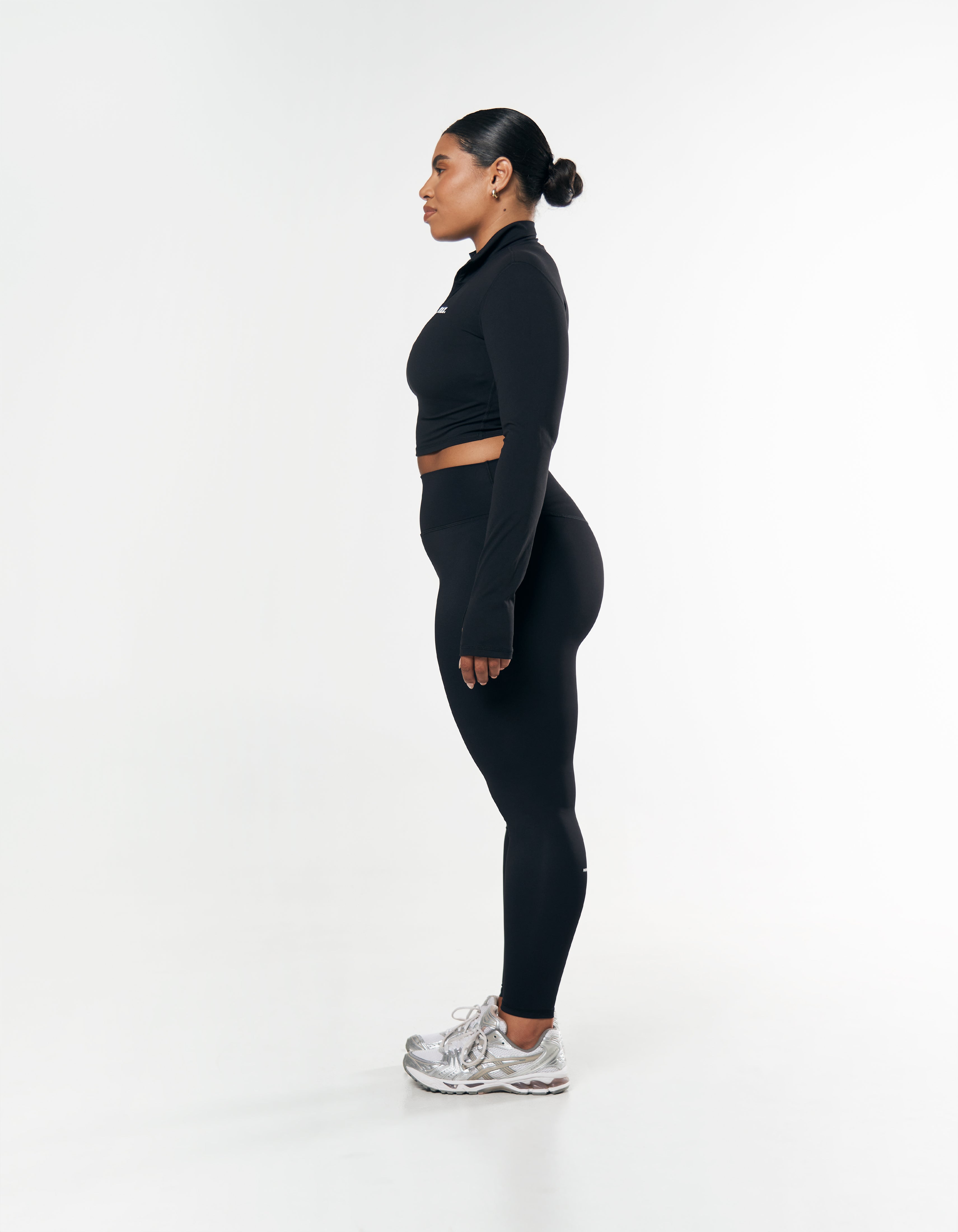Long Sleeve Zip Crop NANDEX™ - Black