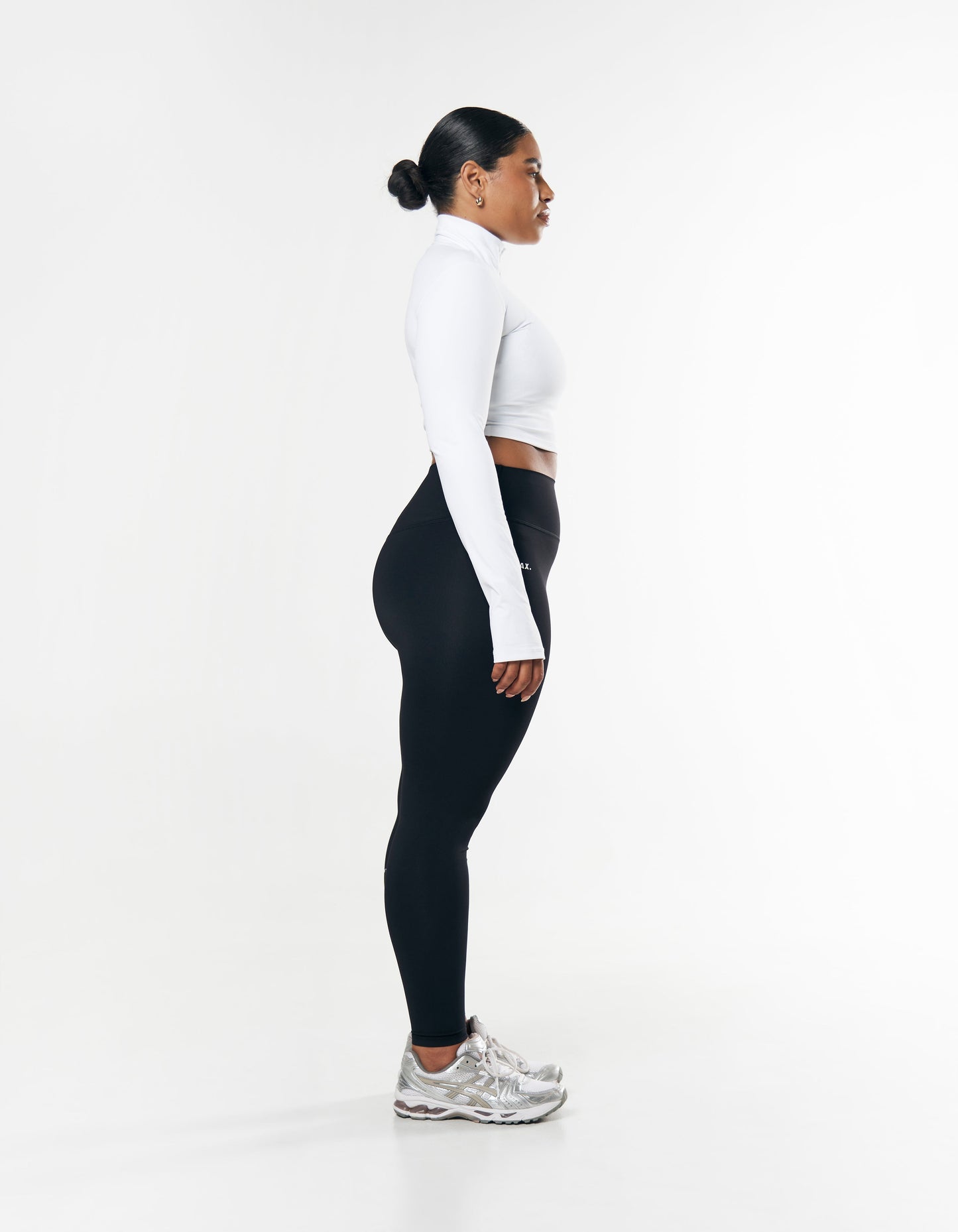 Long Sleeve Zip Crop NANDEX™ - White