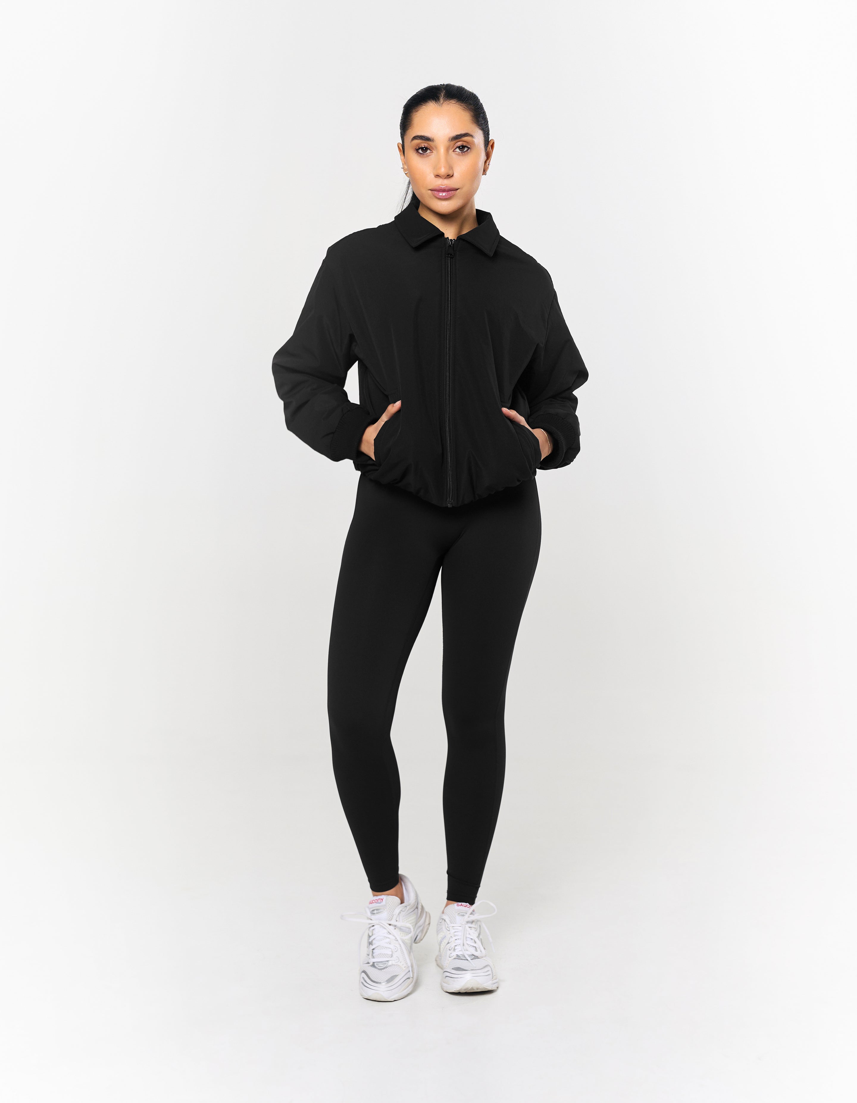 Collared Bomber Jacket - Ink