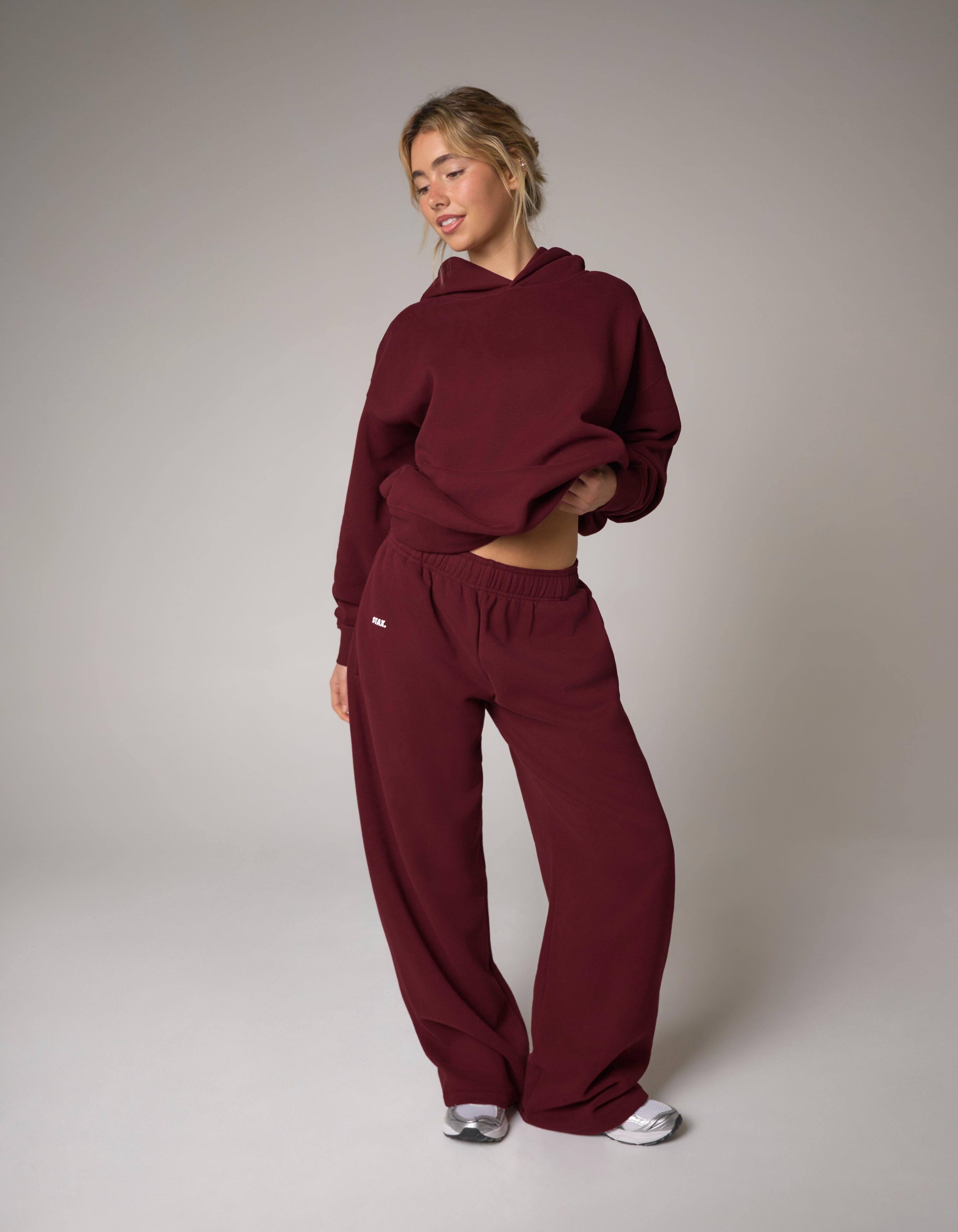Wide Leg Joggers Solfleece® - Burgundy