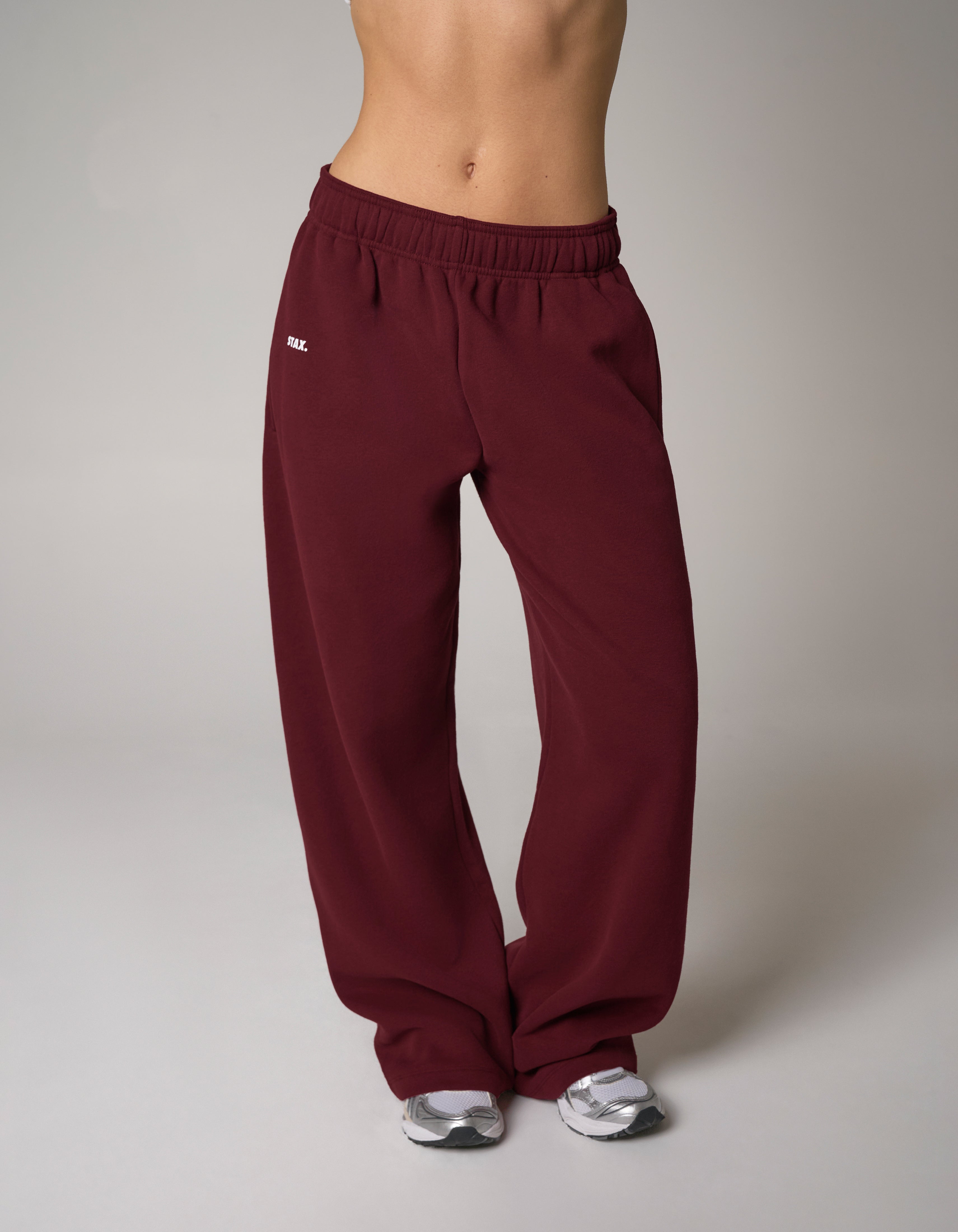 Wide Leg Joggers Solfleece® - Burgundy