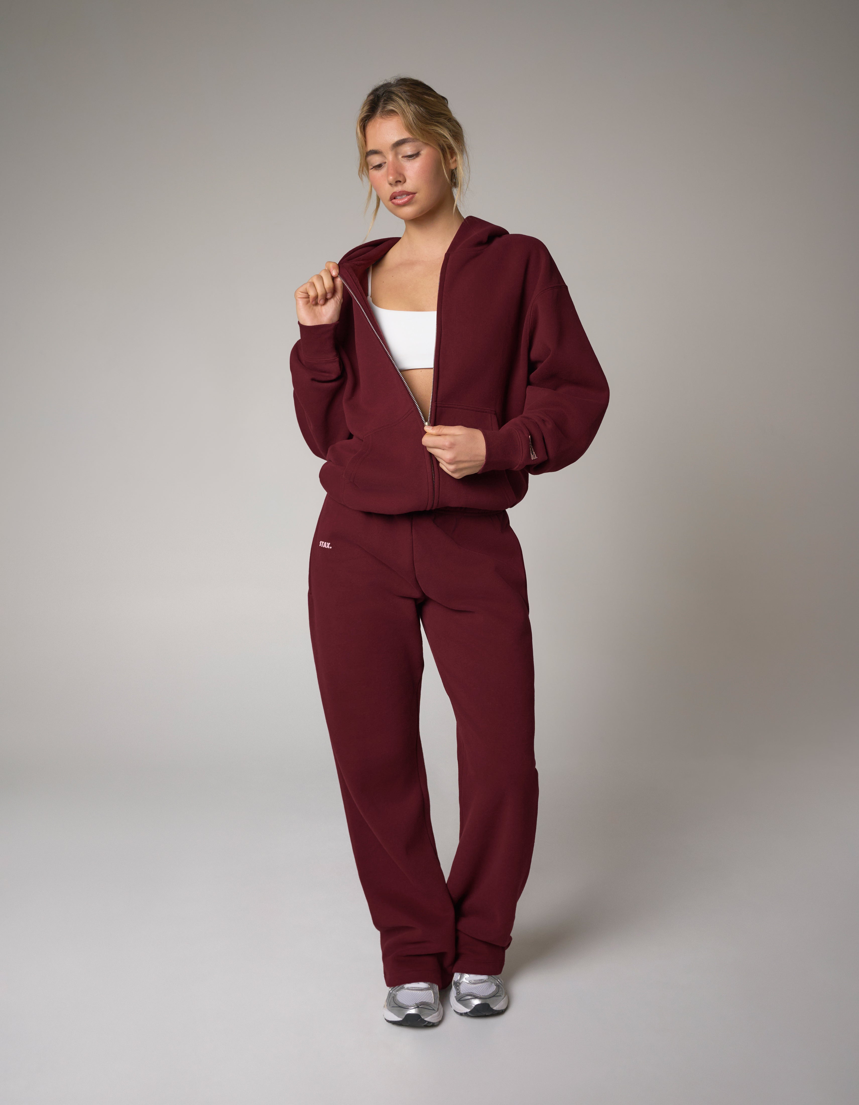 Straight Leg Joggers Solfleece® - Burgundy
