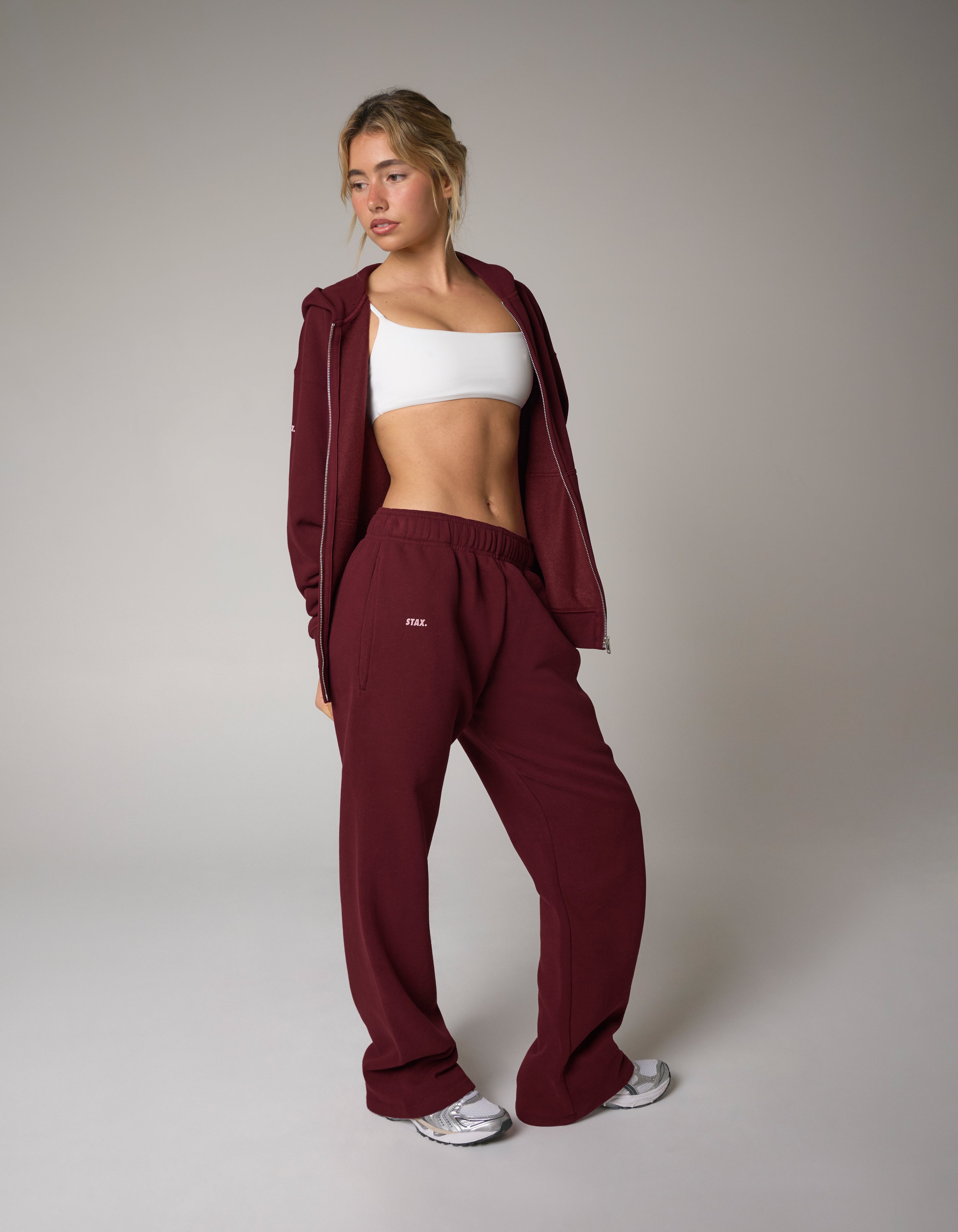 Straight Leg Joggers Solfleece® - Burgundy