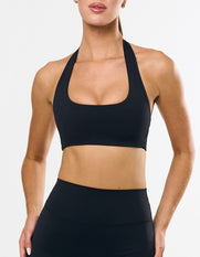 Square Neck Halter Crop Airlyte - Black