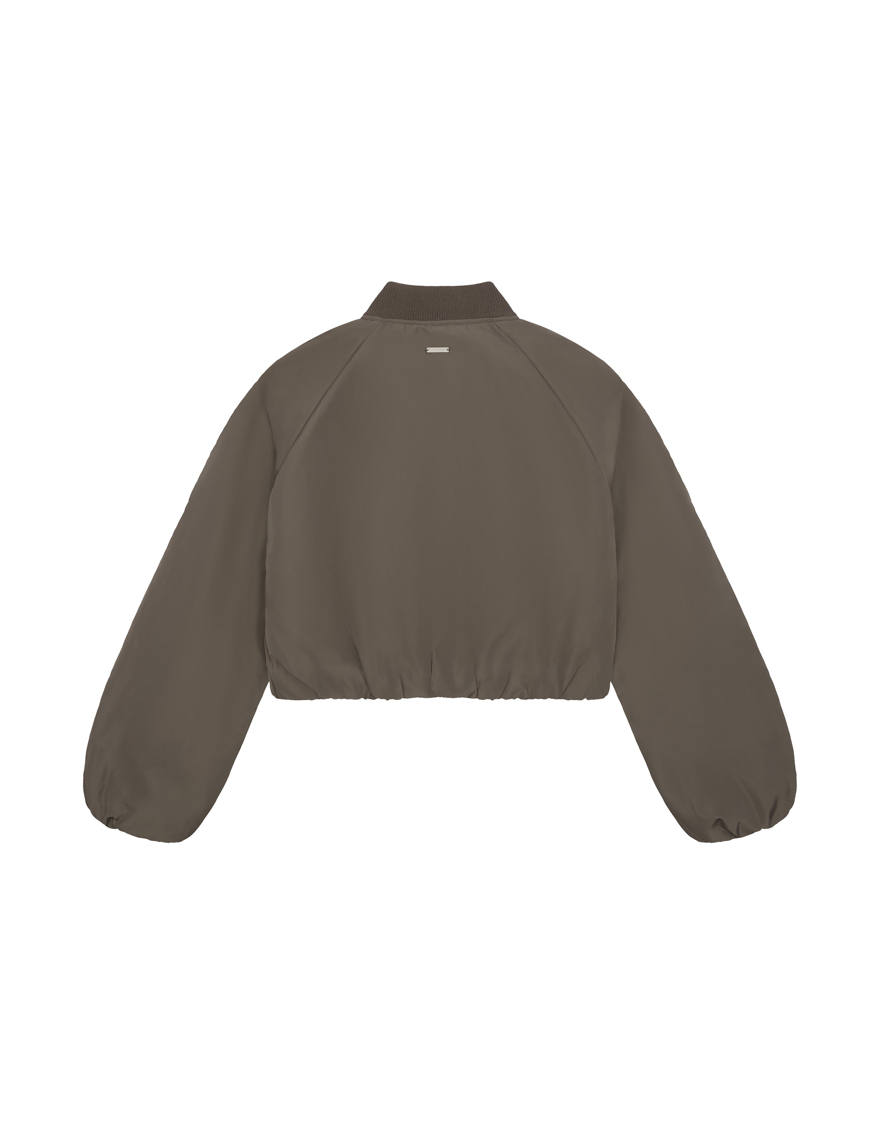 Cropped Bomber Jacket - Fossil