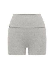 Cotton Comfort Fold Over Short - Grey Marle