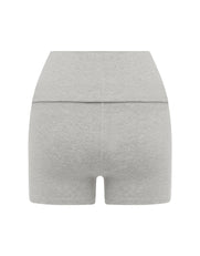 Cotton Comfort Fold Over Short - Grey Marle