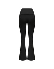 Cotton Comfort Fold Over Flare - Black