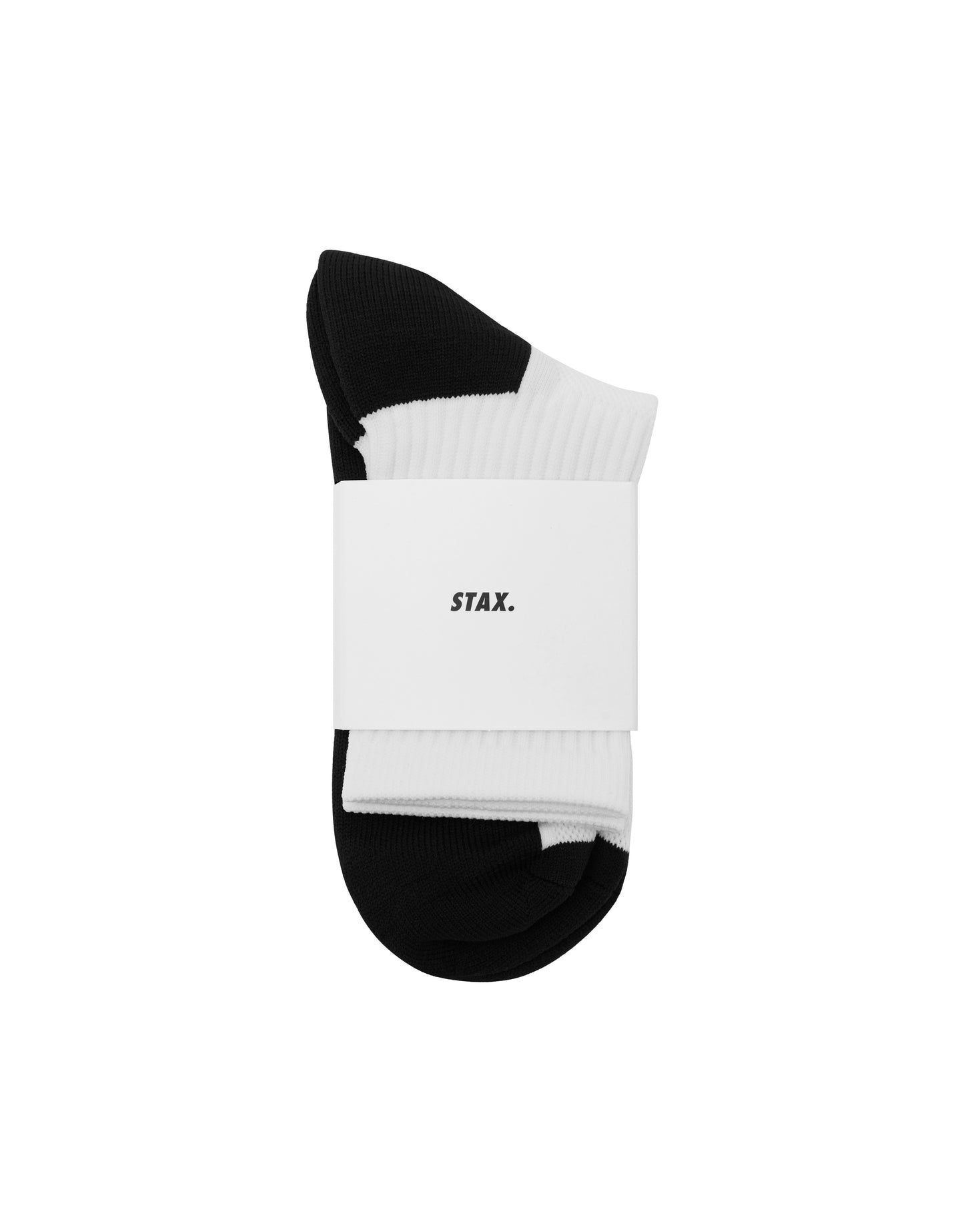 Womens Active Socks- White/Black