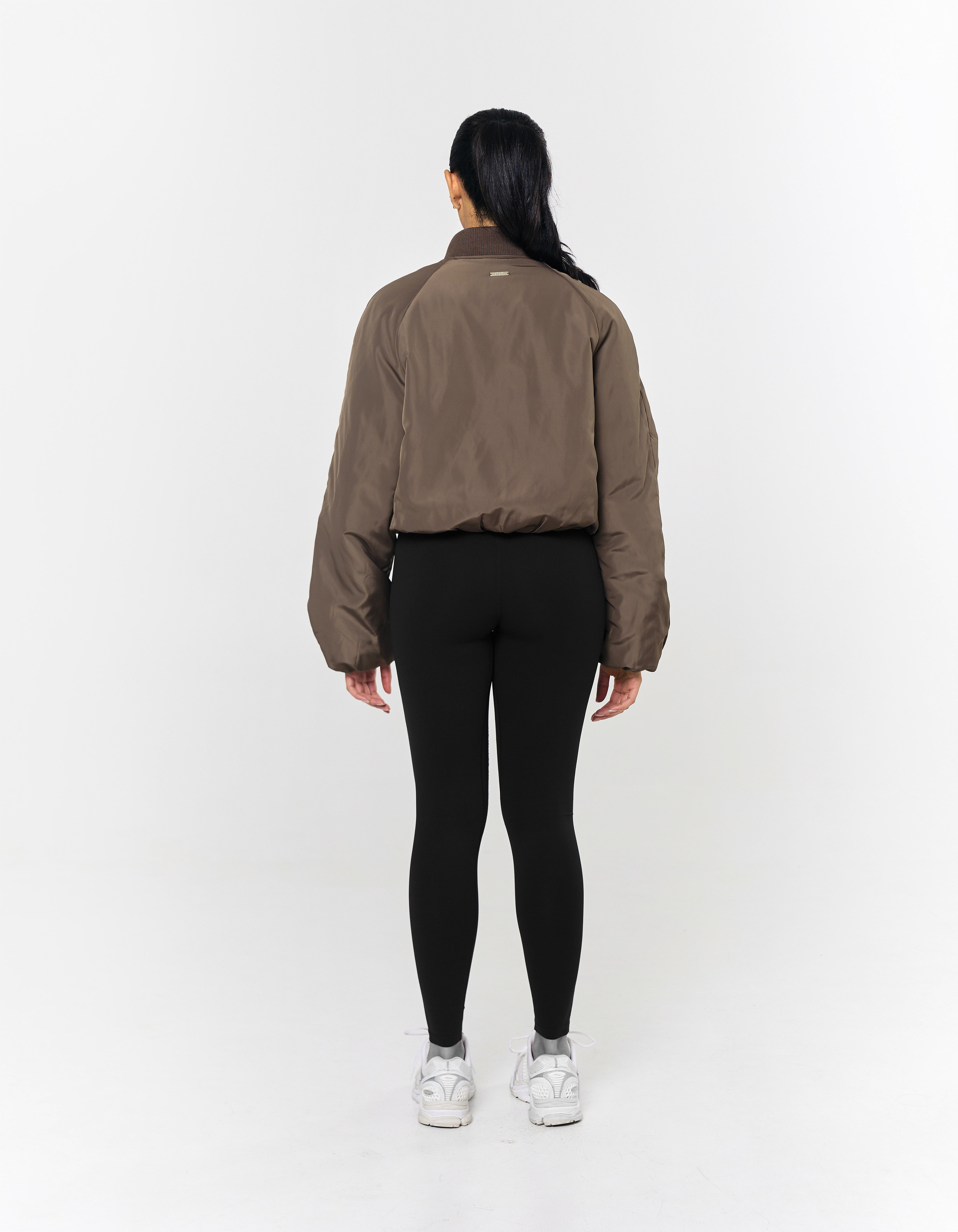Cropped Bomber Jacket - Fossil