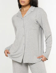 Sleep Long Sleeve Shirt - Grey Marle