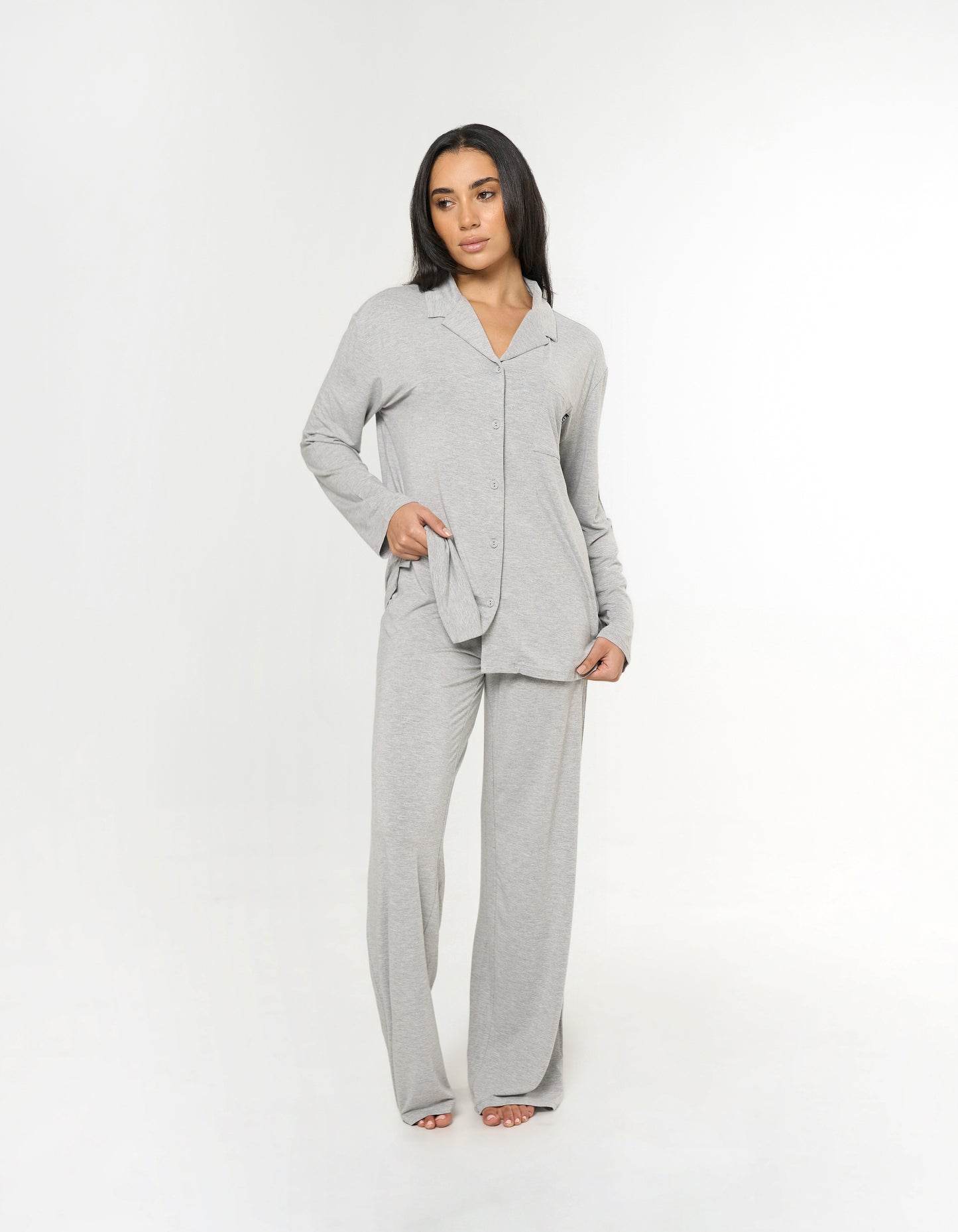 Sleep Long Sleeve Shirt - Grey Marle