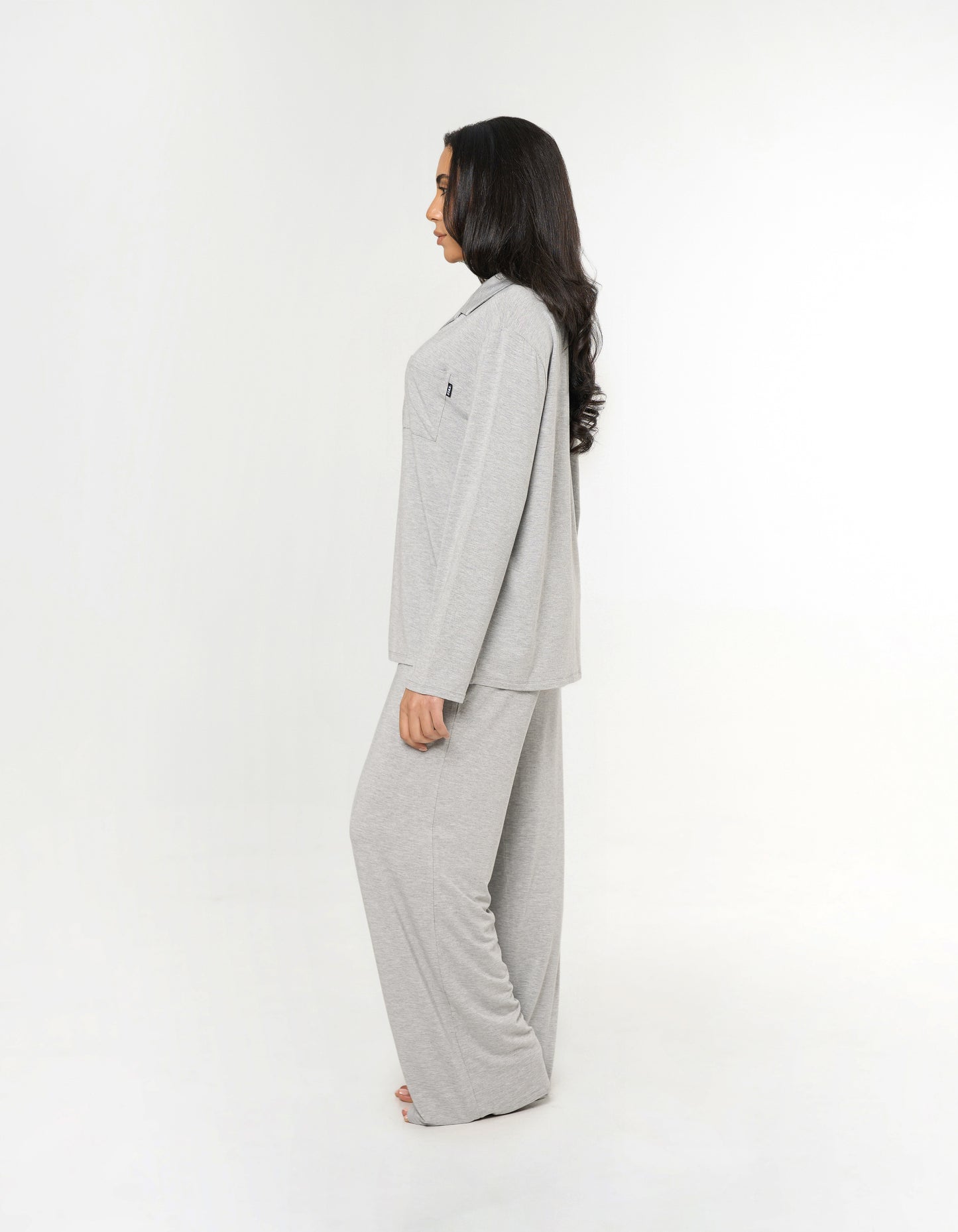 Sleep Long Sleeve Shirt - Grey Marle