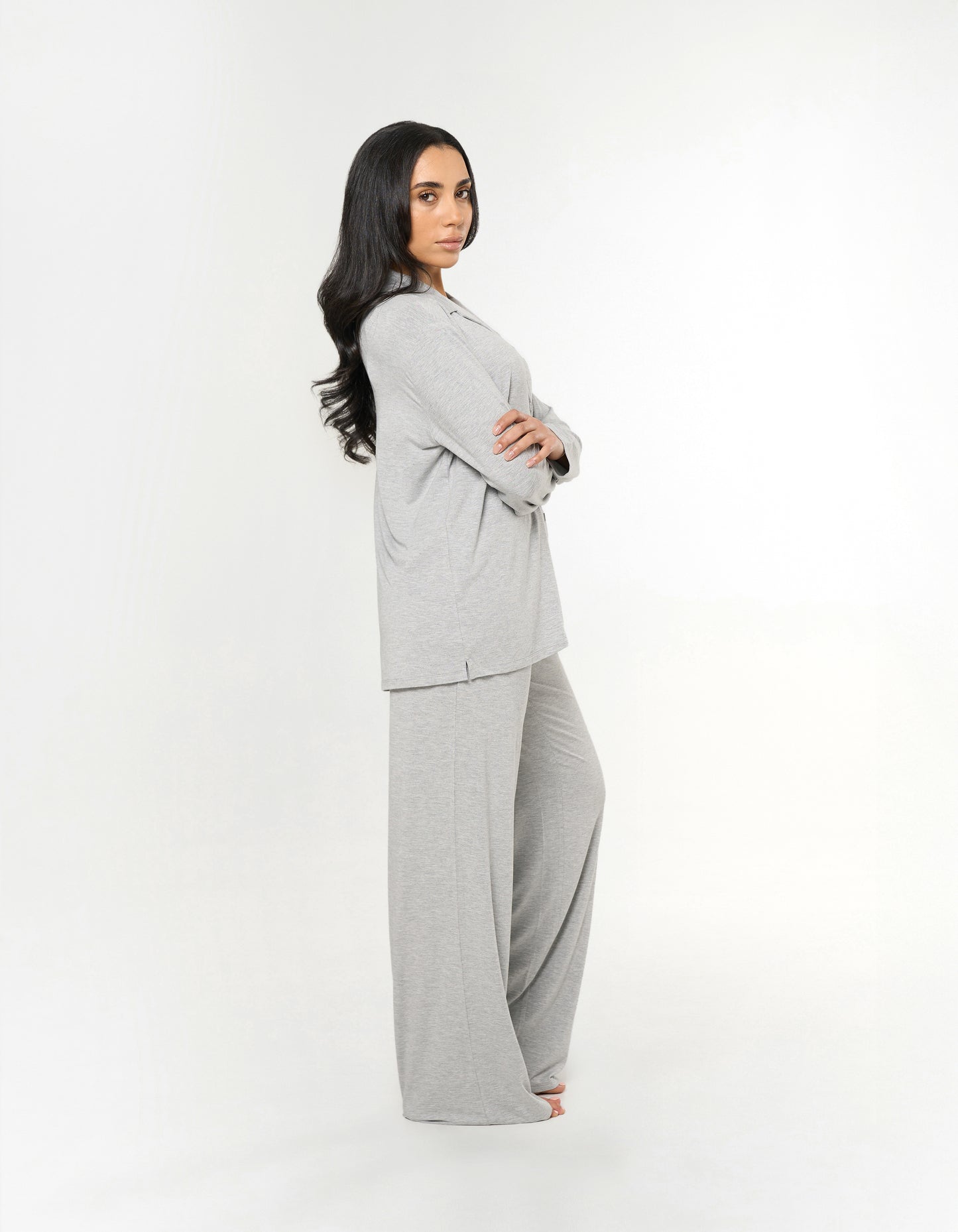 Sleep Long Sleeve Shirt - Grey Marle