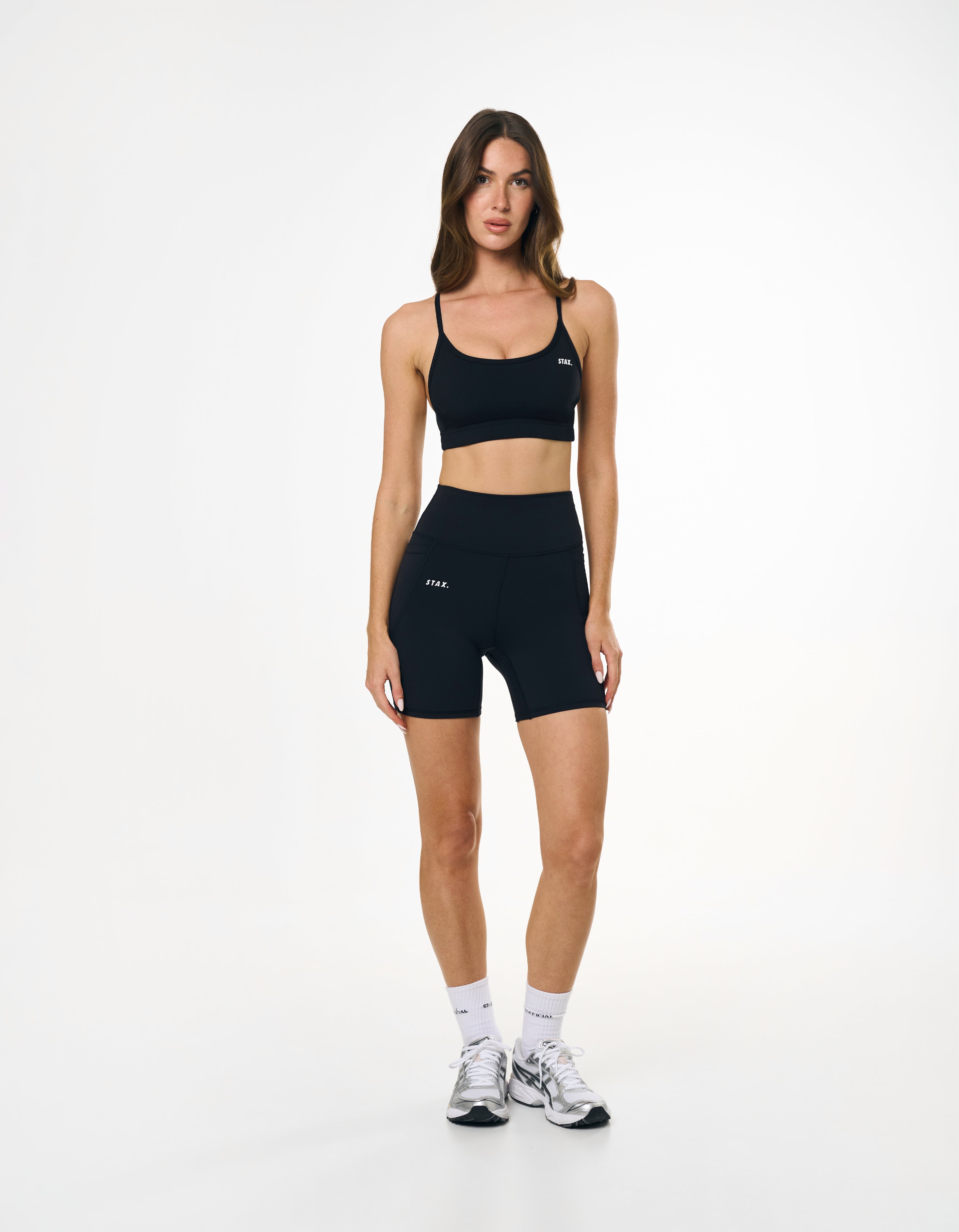 Phone Pocket Midi Bike Shorts NANDEX™ - Black