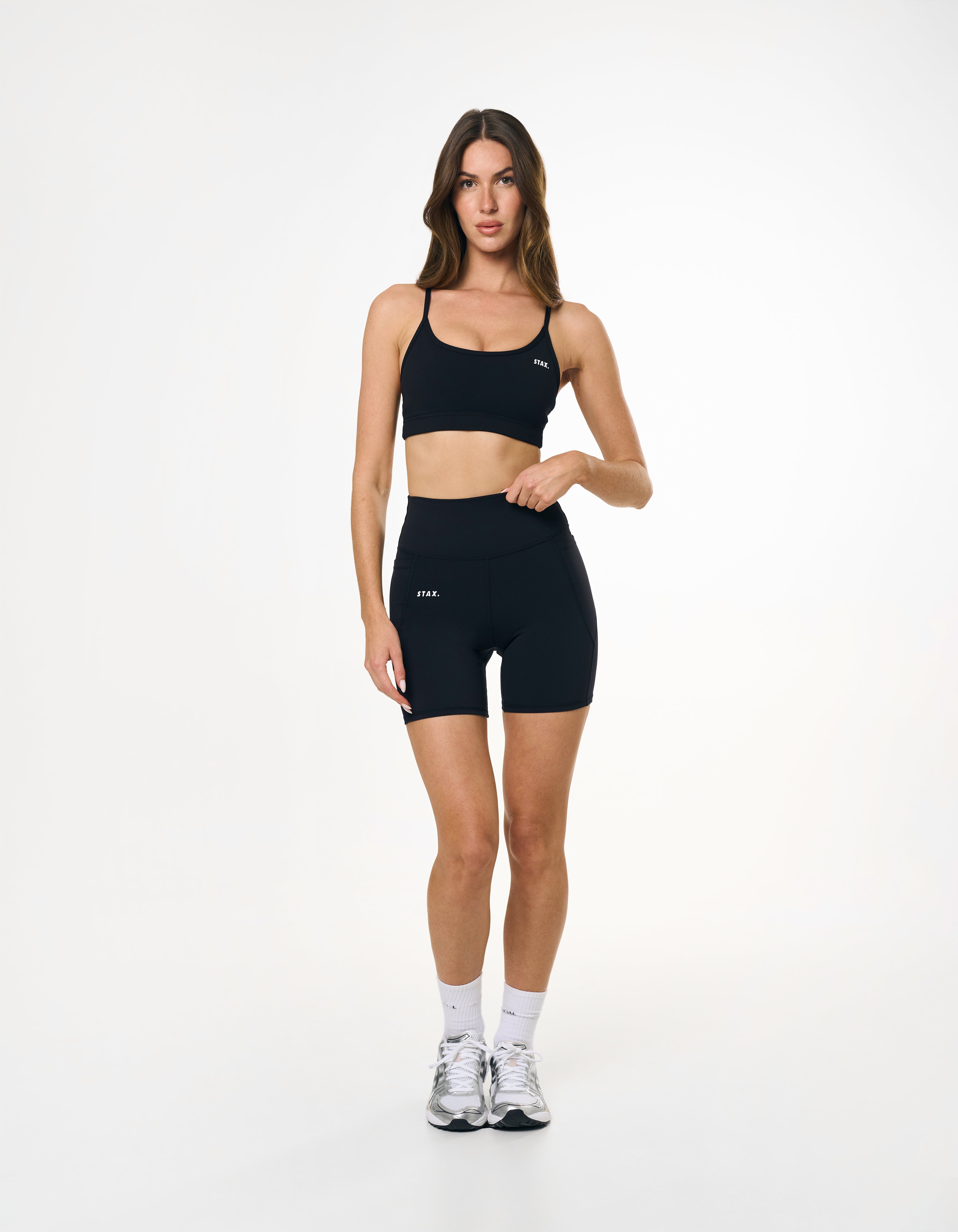 Phone Pocket Midi Bike Shorts NANDEX™ - Black