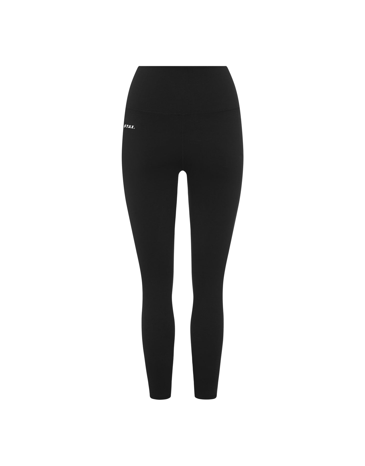 Flat lay front view of STAX.Full Length Tights NANDEX™ Original in Black isolated on a white background  