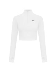 Long Sleeve Zip Crop NANDEX™ - White